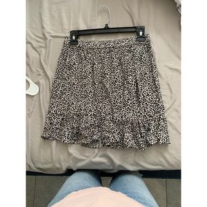 Leopard print mini skirt